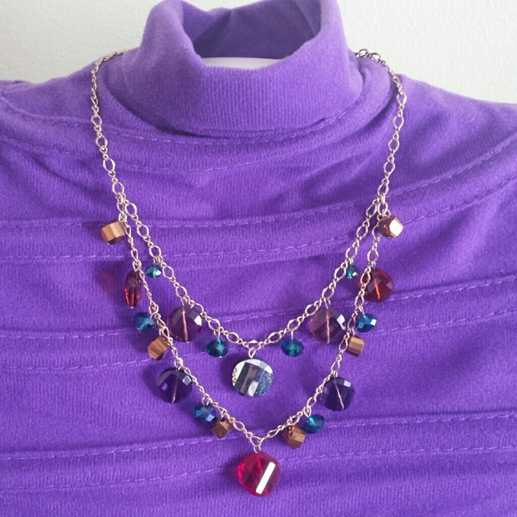 Layered holiday necklace