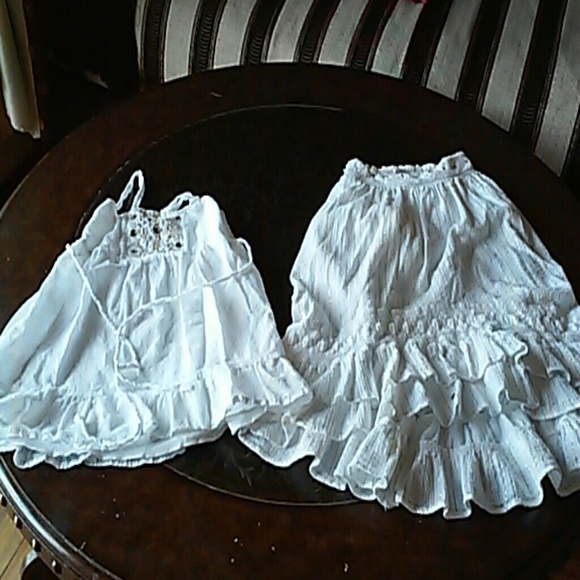 Top and skirt white for girls