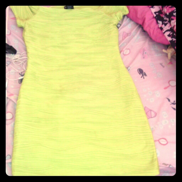 Neon Green Tight Short Dress