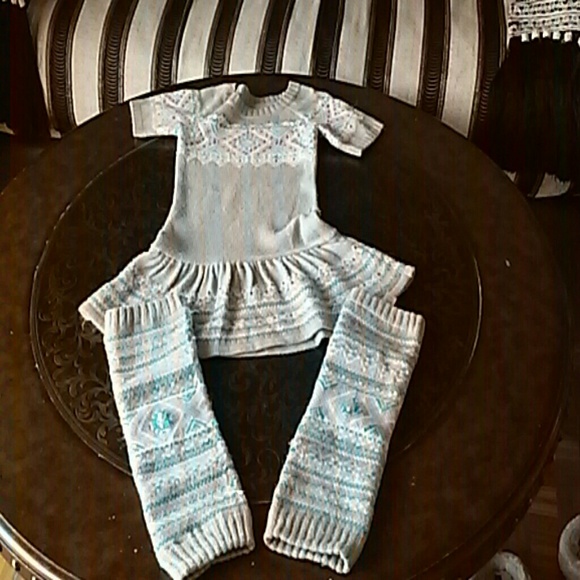 Dress with leg warmer