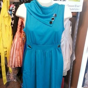 Coach tour dress in teal by Monteau New sz Large