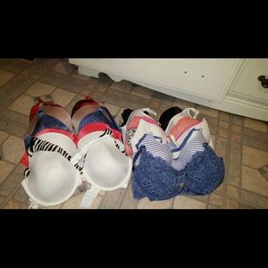 bras. various bras and a bustier thing.