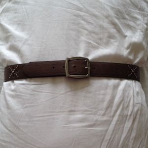 Brown leather belt