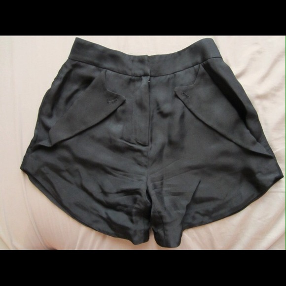 🚫SOLD🚫 $300 ALEXANDER WANG Black Lapel Shorts 0 - Picture 2 of 4