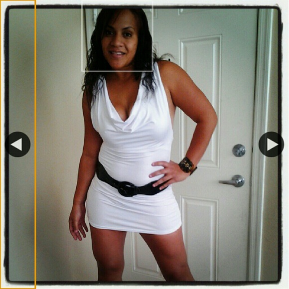 White fitted dress