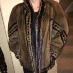Reversible mink fur coat.