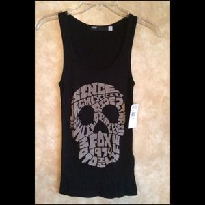 Fox skull tank top