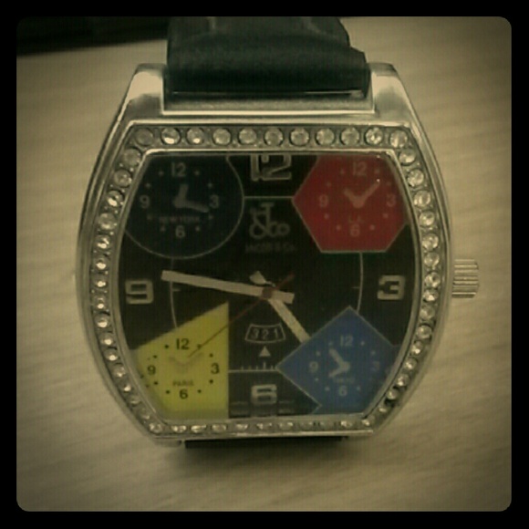 Men's Watch. Multi Colored face with stones.