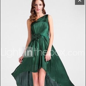 One Shoulder Tea-length/ Cocktail Dress