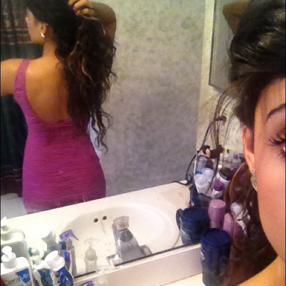Magenta pink bandage bodycon dress - Picture 4 of 4