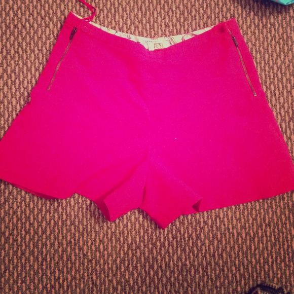 High wasted anthropologie maroon shorts
