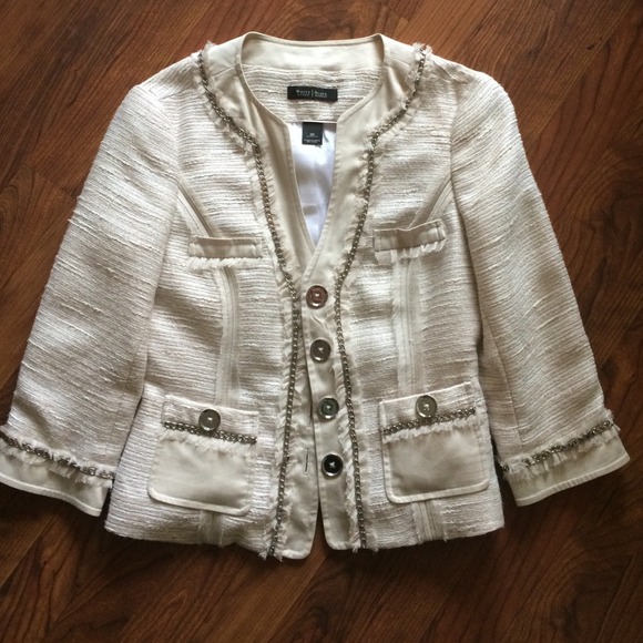 WHBM Ivory Blazer