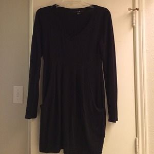 Long sleeved black dress