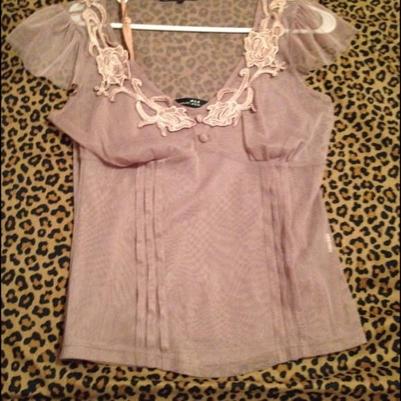 Beautiful sheer top with matching camisole