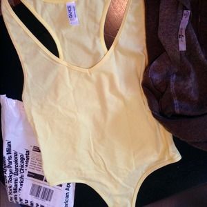 NWT American Apparel Lemon Thong Bodysuit