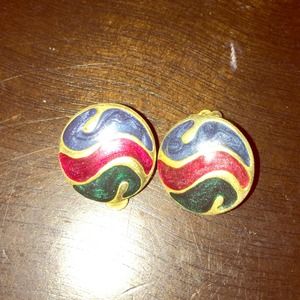 Clip on vintage earrings