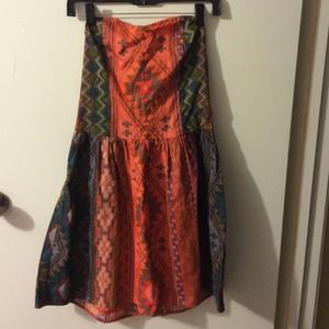 Tribal Strapless Dress