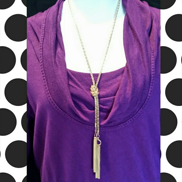 **SALE!* Sophia & Kate Gold Tone Mesh Chain w/Knot