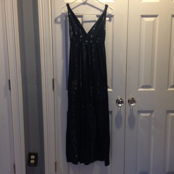 Dark blue maxi tie-dye Lucky Brand dress xsmall