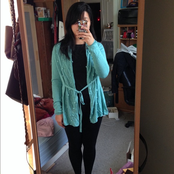 NWT Anthropologie Turquoise Cardigan