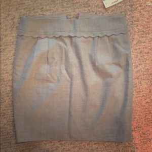 JCREW SCALLOP-TRIM MINI SKIRT