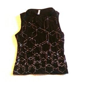 Black sequence Blouse