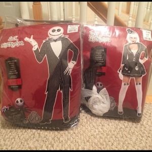 Jack Skellington and Mrs. Skellington costumes