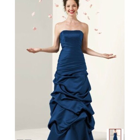 GREEN full length dress from David's Bridal