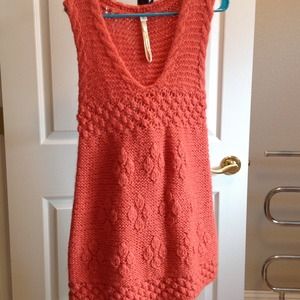 Uncle Frank small coral sweater dress.