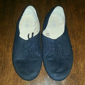 Black suede shoes
