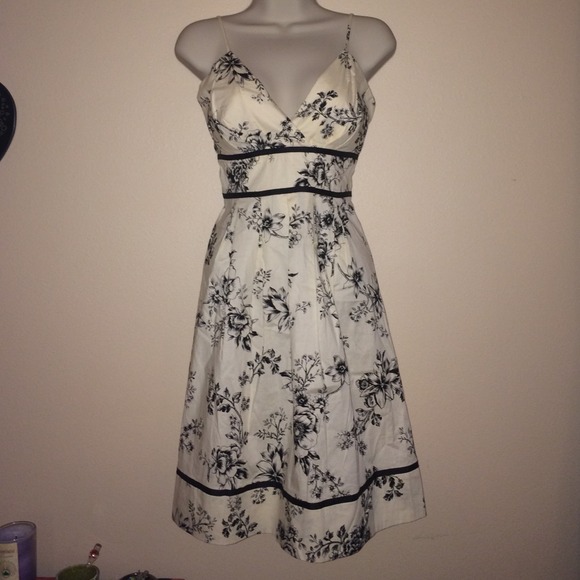 NWOT Cream and Black floral sundress