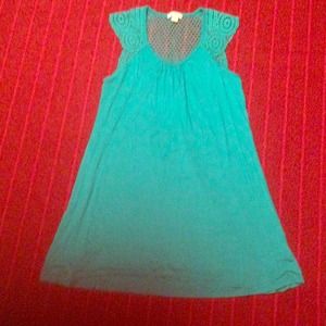 Forever 21 green lace top dress