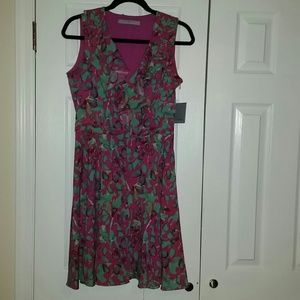 Andrew marc Ruffle multi color sun dress
