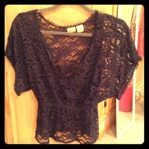Navy blue lace top!