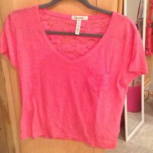 Hot pink V-neck top!