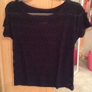 Lace navy blue top!
