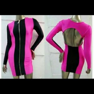 Beautiful black and pink dress New without tags