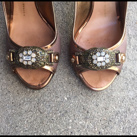 GIUSEPPE ZANOTTI SZ 8 JEWELED HEELS SHOES PUMPS - Picture 2 of 4