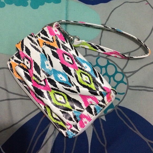 Tribal print wristlet