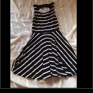 Fun black/white striped dress never worn.