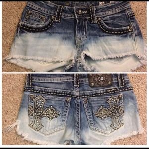 Miss me shorts: ombré bleached size 26