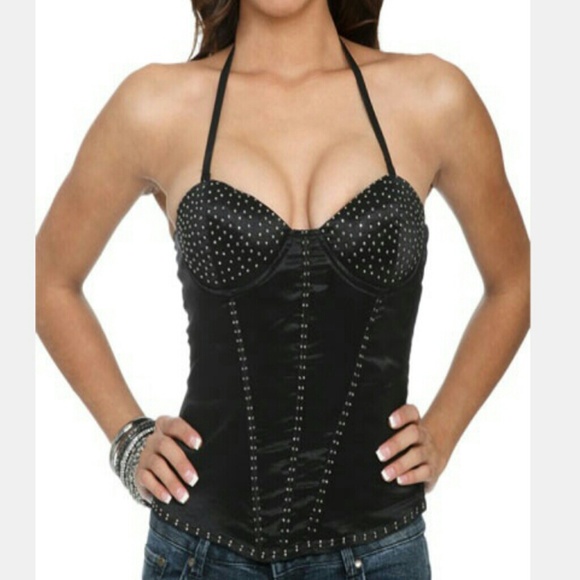 Host Pick BNWT Studded Bustier Top Black