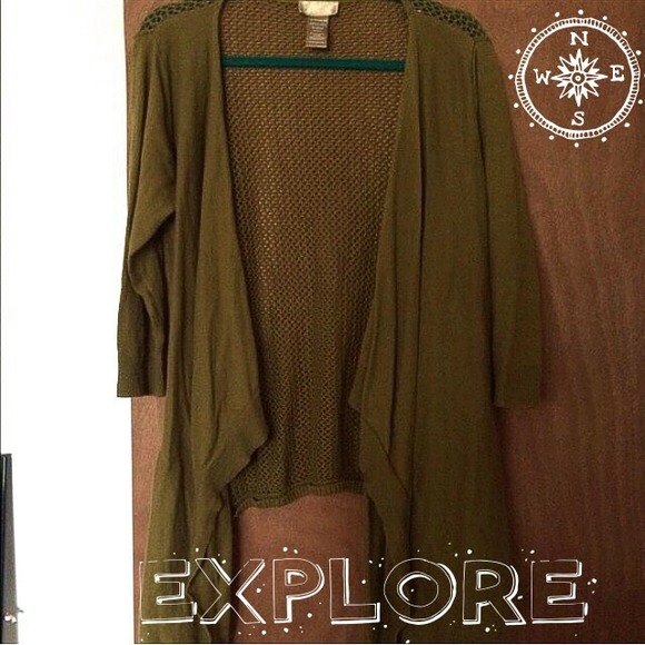 Miss Tina Sweaters - Olive cardigan