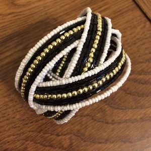 Black White and Gold Bracelet