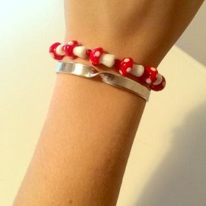 Adorable mushroom bracelet