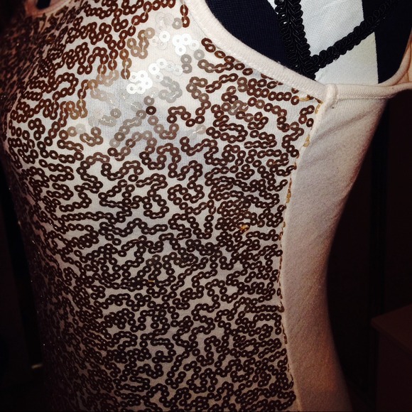 Rose color sequin tank - Picture 2 of 3