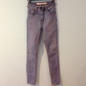 High waisted skinny jeans