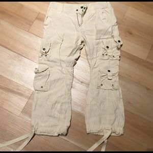 Ralph Lauren linen/silk cargo capris