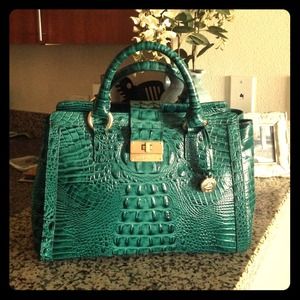 Authentic Teal Brahmin Purse