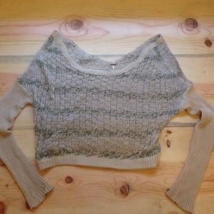 Free Peoole Off the Shoulder cropped sweater